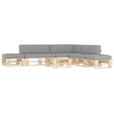 vidaXL 6-dijelna garnitura od paleta s jastucima impregnirana borovina | shoptok.hr