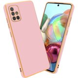 Cadorabo Ohišje, združljiv s Samsungom v sijajnem roza - zlati - zaščitni pokrov iz fleksibilnega silikona TPU in z zaščito pred kamero, (20592989) Cene