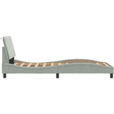  Posteljni okvir z vzglavjem svetlo siv 80x200 cm žamet, (21081877) | Shoptok.si