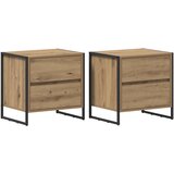  Noćni ormarić 2 pcs Umjetnička hrastovina 50 x 39.5 x 50 cm | Eponuda.com