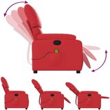  Masažni naslanjač rdeče umetno usnje | Shoptok.si
