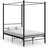  Za krevet s nadstrešnicom crni metalni 120 x 200 cm | shoptok.hr