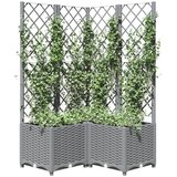  Vrtna sadilica s rešetkom svjetlosiva 80x80x136 cm PP | Eponuda.ba