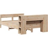 vidaXL Krevet s regalom za knjige bez madraca 140x200 cm od borovine | shoptok.hr