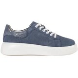 GOODIN Blue leather sneakers with a thick sole | Shoptok.si