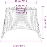  Sjenilo za stropnu svjetiljku bijelo Ø25x17 cm od pruća | shoptok.hr