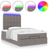 vidaXL Otomanski posteljni okvir z vzmetnico taupe 120x190 cm blago, (21610246) | Shoptok.si