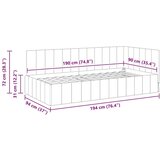 vidaXL Kotna postelja z vzglavjem vinsko rdeča 90 x 190 cm Žamet | Shoptok.si