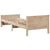  Raztezno posteljno okvir za otroke Rjava 80 x 130 / 165 / 200 cm | Shoptok.si