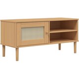 TV ormarić SENJA izgled ratana smeđi 106x40x49 cm od borovine | shoptok.hr