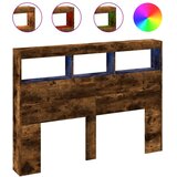 Ormarić za uzglavlje LED boja dimljenog hrasta 140x17x102 cm | Eponuda.ba