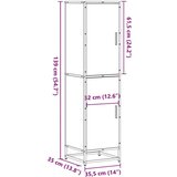 vidaXL Visoka omara siva sonoma 35,5x35x139 cm inž. les in kovina | Shoptok.si