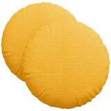 Jastučići za sjedenje 2 pcs Svijetlo žuta Ø 40 cm | shoptok.hr