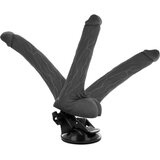 BaseCock Vibrator Realistic Bendable Black 18,5 Cm | Shoptok.si