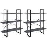  Visoki ormarić sivi 100 x 30 x 210 cm od masivne borovine | shoptok.hr