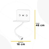 Lesnina XXXL ONLI - LED fleksibilna lampica sa policom i USB punjenjem PLAK LED/5W/230V bela | Eponuda.com
