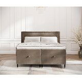 Maison de Rêve Bež boxspring postelja s prostorom za shranjevanje 200x200 cm Voyage – | Shoptok.si