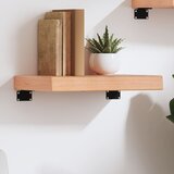 Maison Chic Stenska polica - Viseča Polica svetlo rjava 40x30x(2-6) cm trdna hrastovina, (21784652) | Shoptok.si