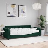 Dnevni krevet s madracem tamnozeleni 90 x 200 cm baršunasti | shoptok.hr