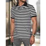 DStreet Koszulka męska polo w paski biała | Shoptok.si