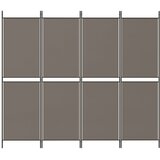 Sobna pregrada s 4 panela antracit 200 x 180 cm od tkanine | Eponuda.com