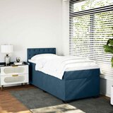 Box spring krevet s madracem plavi 100x200 cm baršunasti | Eponuda.com