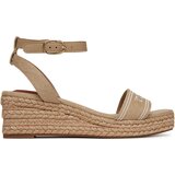 Tommy Hilfiger Espadrile Espad Mid Wedge FW0FW08805 Bež | Shoptok.si