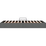 Krevet s od storage s uzglavljem Tamno siva 90 x 190 cm tkanina | Eponuda.com