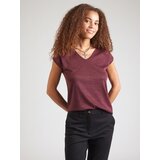 Only Majica 'ONLSilvery' vinsko rdeča | Shoptok.si