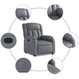  Naslonjač na podizanje od umjetne kože siva | shoptok.hr