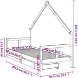  Dječjeg kreveta s ladicama crni 80 x 200 cm od borovine | shoptok.hr