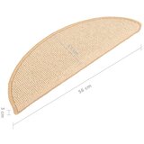  Prostirke za stepenice 15 kom 56x17x3 cm krem poluokrugle | shoptok.hr