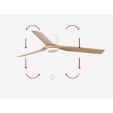 Faro 33829 - plafonski ventilator PUNT TUB M, braon/bela, prečnik 130 cm + daljinski upravljač | Eponuda.com
