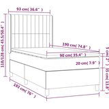 Box spring postelja z vzmetnico svetlo siva 90x190 cm blago, (20791424) | Shoptok.si