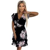 numoco basic Dress with neckline and belt Numoco | shoptok.hr