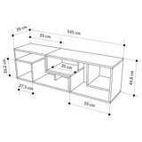 Hanah home tv polica glis sapphire oak cinnamon | ePonuda.com