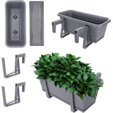 KADAX Balkonski cvetlični lonec, cvetlični lonec 40 cm, ročaji, stojalo, balkonska ograja, (5000353201) | Shoptok.si