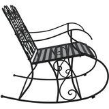  Klupa za ljuljanje za dvoje 113 cm crna čelična | Eponuda.com
