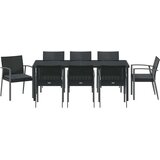  Vrtni set za objed 9 pcs Crna i Siva PE ratan | Eponuda.com