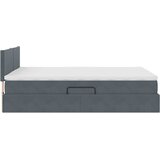 Krevet s od storage s madracem Tamno siva 140 x 190 cm Baršun | shoptok.hr