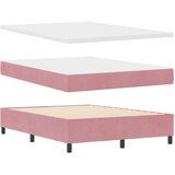 Box Postelja z vzmetnico z vzmetnico Roza 160 x 200 cm Žamet, (5000126976) | Shoptok.si