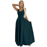 Numoco Long elegant dress with a neckline Cene