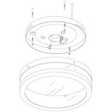 Eglo palermo plafonjera/1, Led, 11w, 950lm, ip44, prečnik 225, hrom/bela | Eponuda.com