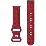 Pattern silikonska narukvica za sat 20mm - Red