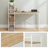  Računalni stol MAX 4.0 - Sonoma / Bijele noge | shoptok.hr