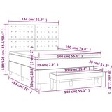  Krevet s oprugama i madracem plavi 140 x 190 cm od tkanine | shoptok.hr