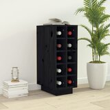 vidaXL Omarica za vino črna 23x34x61 cm trdna borovina | Shoptok.si