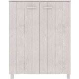 vidaXL omara za čevlje bela 85x40x108 cm trdna borovina | Shoptok.si