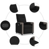  Naslonjač od tkanine crni | shoptok.hr