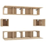  6-dijelni set TV ormarića boja hrasta sonome konstruirano drvo | shoptok.hr